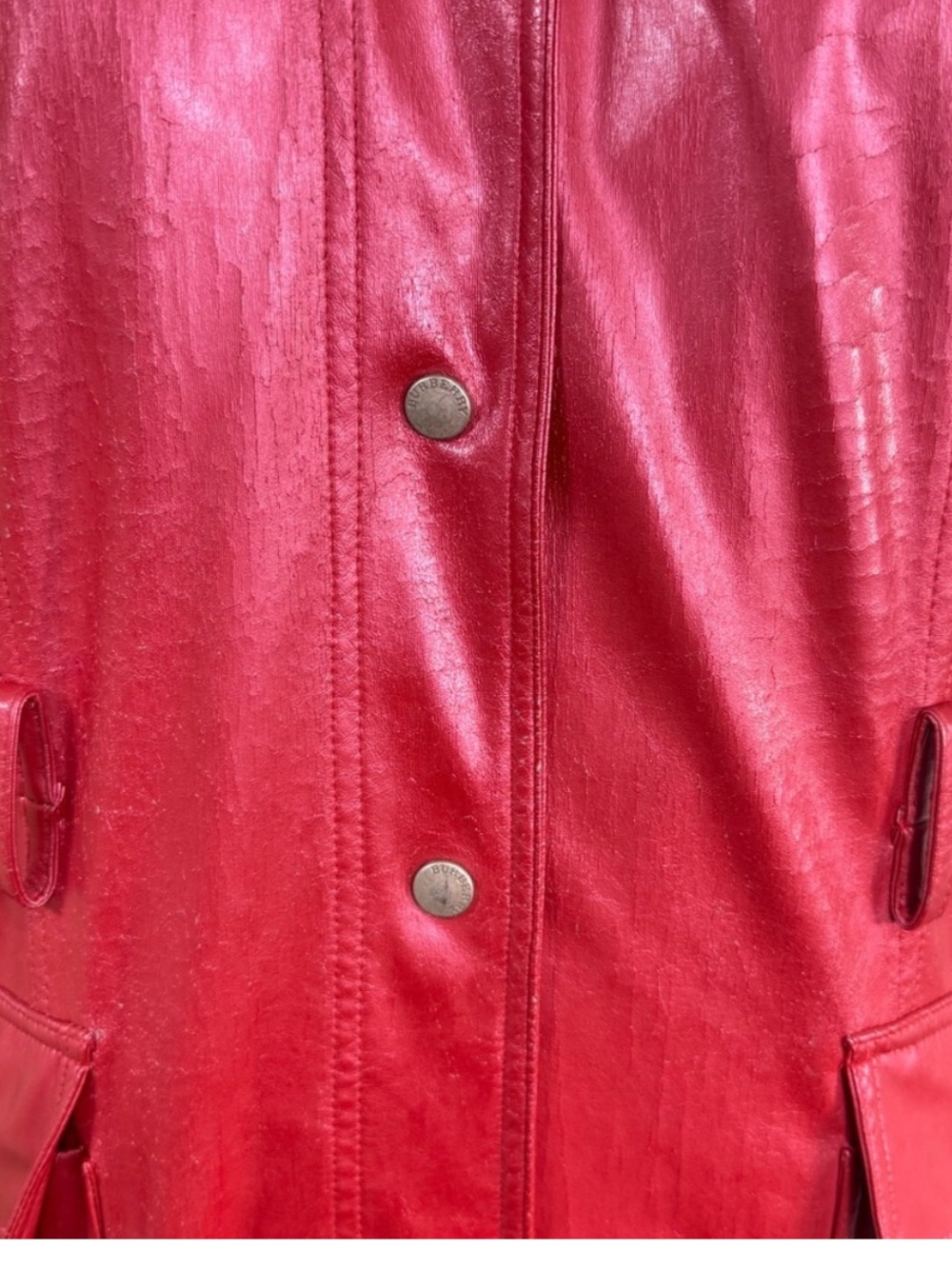 Burberry Red Hooded Trench Coat - Picture 6 of 8